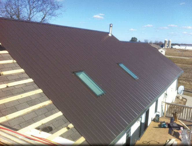 Customer needed new steel roof to accommodate new solar panels being installed.